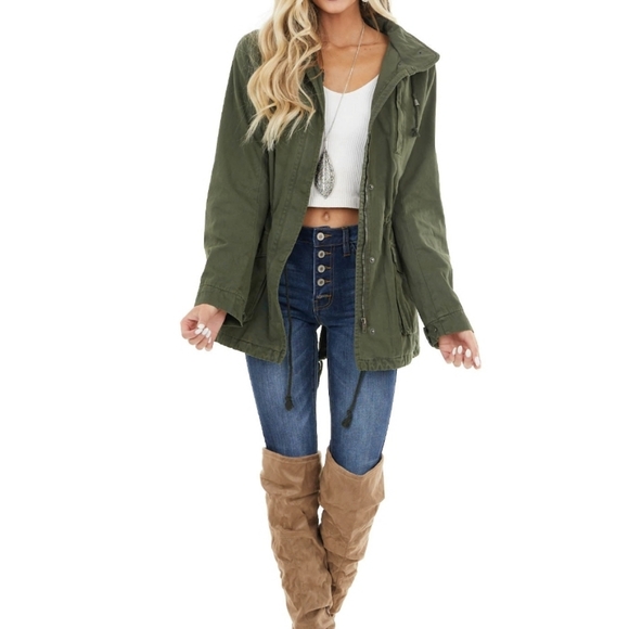 Laxt one! Large Women's Cargo Style Hoodie Jacket - Picture 2 of 6